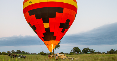 3. Hot air ballooning